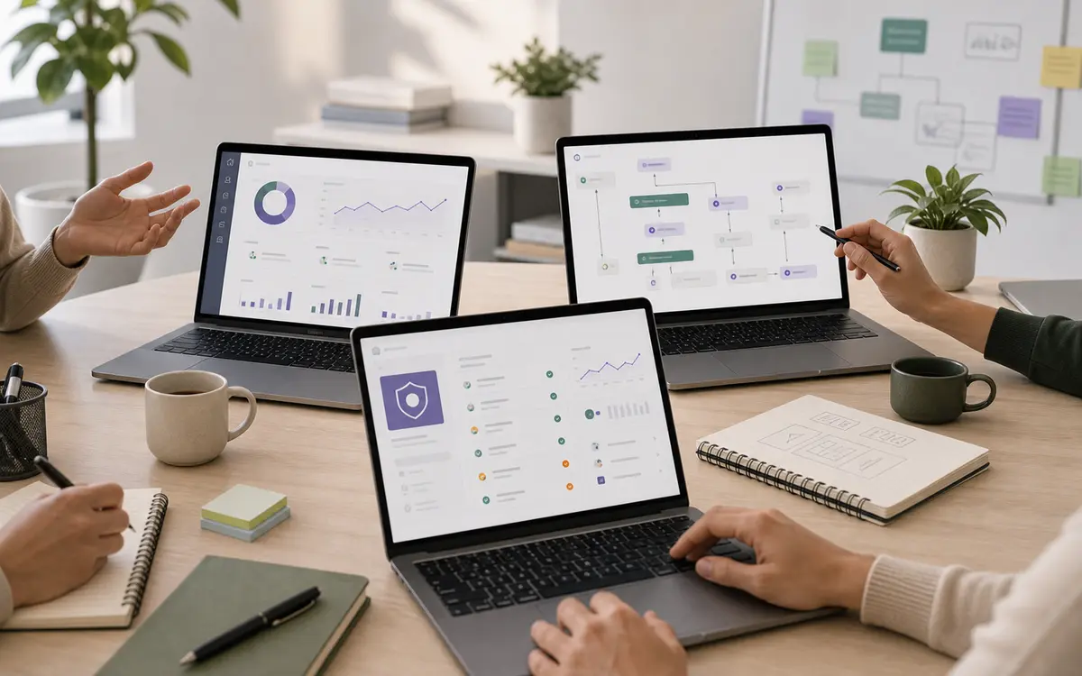 Collaborative workspace with campaign analytics dashboards and AI workflow planning